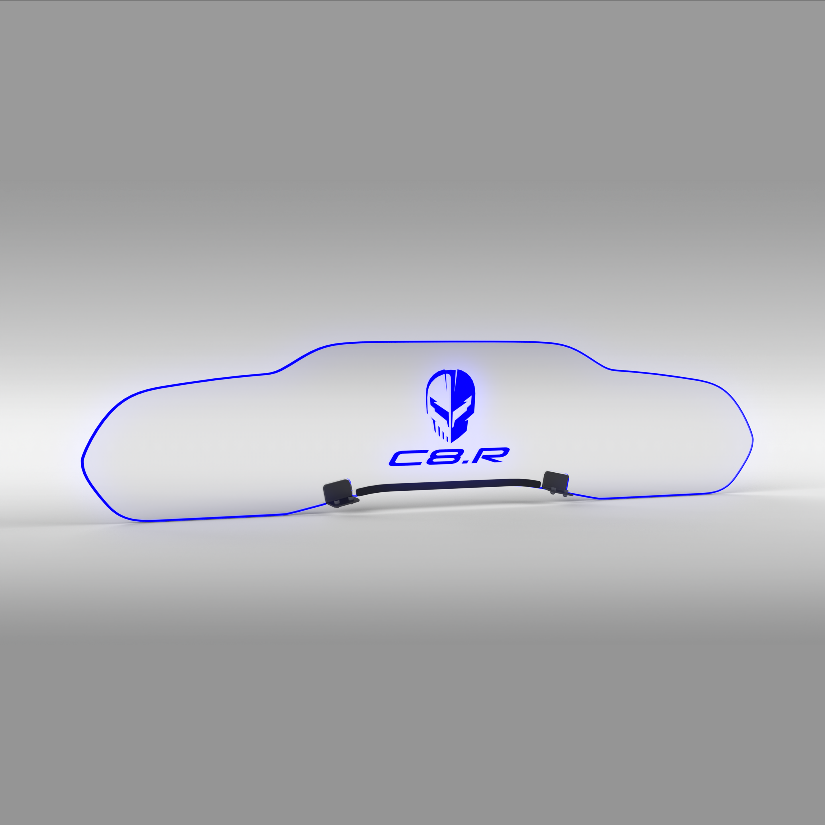 WindRestrictor® C8 Coupe Rear Add On Glow Plate