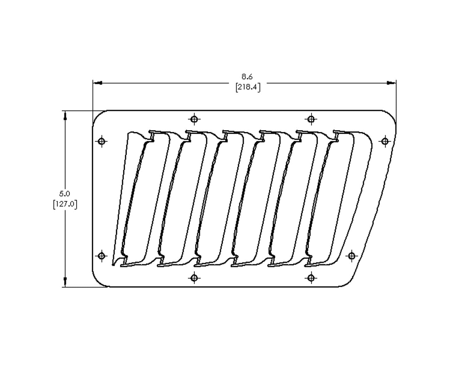 XB3 - Slanted Hood Louver Kit