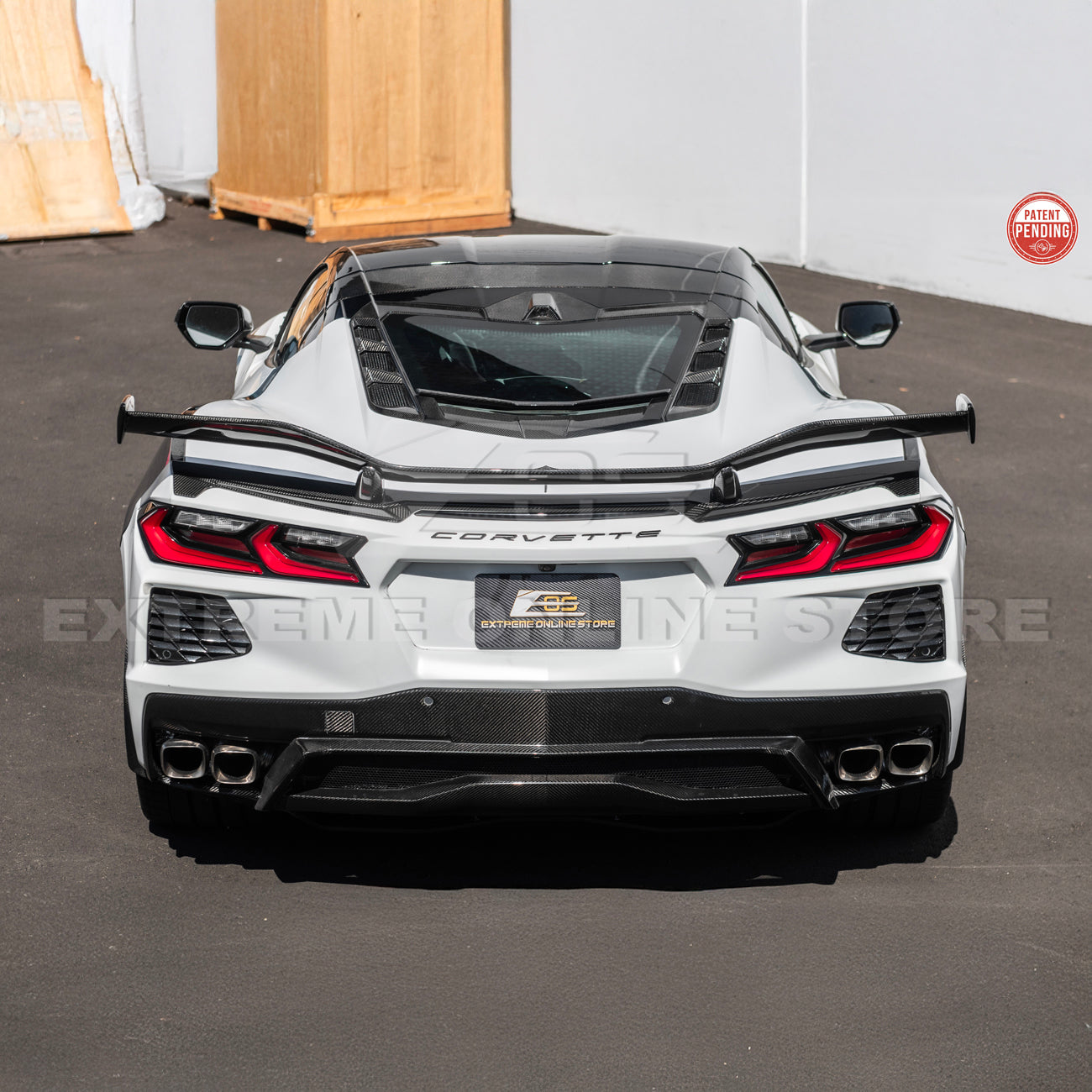 Z06 Conversion Corvette C8 All Model DRY CARBON FIBER Rear High Wing